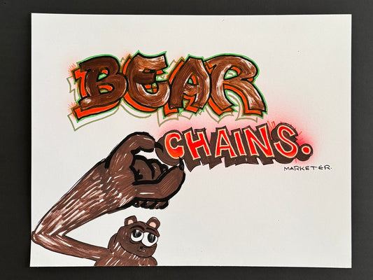 "BEAR CHAINS. MARKETER."